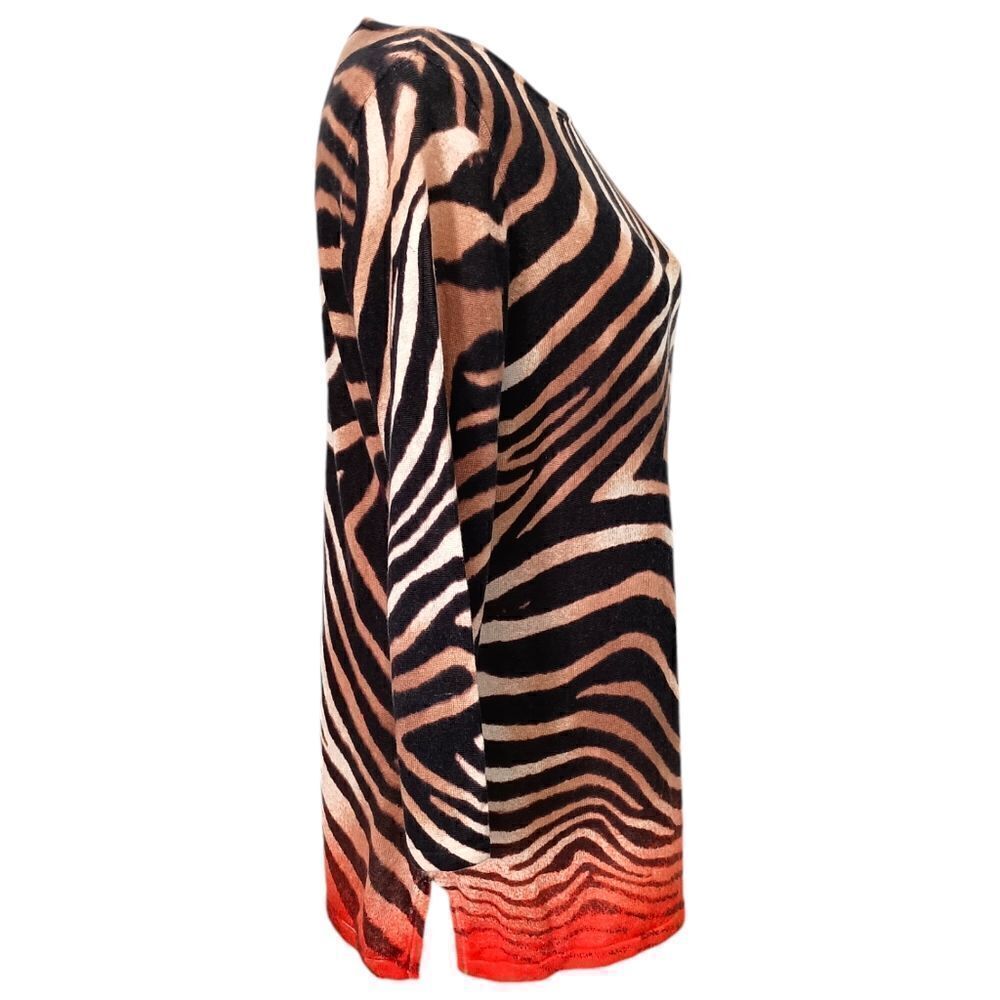 Ralph Lauren LRL Tunic Top Sz L Petite Linen Blend Knit Animal Print Mob Wife - Picture 2 of 16